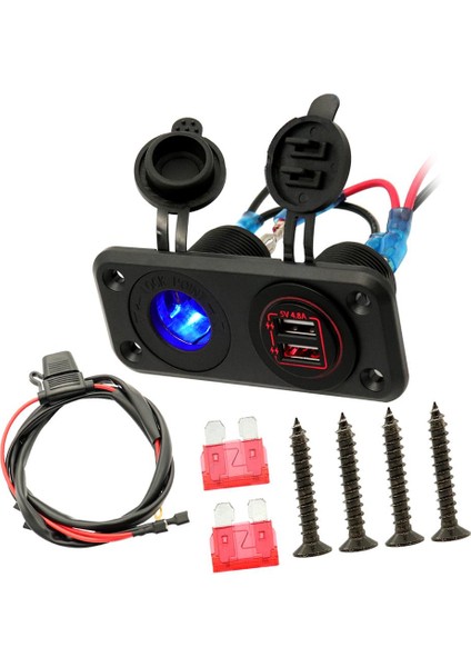 Araba Şarj Cihazı 12V/24V Su Geçirmez Çift USB Hızlı Şarj Cihazı Güç Çıkışı Için (Yurt Dışından) modelleri
