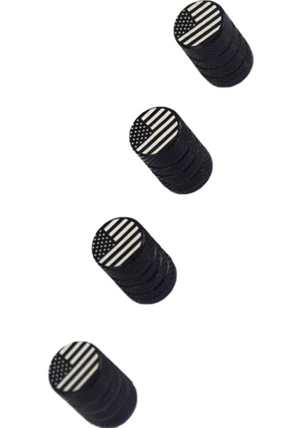 Valf Kök Kapakları Kromlu Roundel Amblem Lastiği Kapsar - Abd Amerikan Bayrağı Siyahı (Yurt Dışından) fırsatları