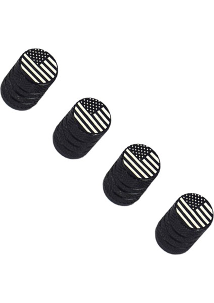 Valf Kök Kapakları Kromlu Roundel Amblem Lastiği Kapsar - Abd Amerikan Bayrağı Siyahı (Yurt Dışından) indirimleri