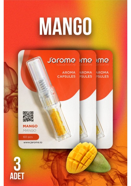 3 Adet -  Mentol Topu  Mango Aroma Kapsülleri - Fransız