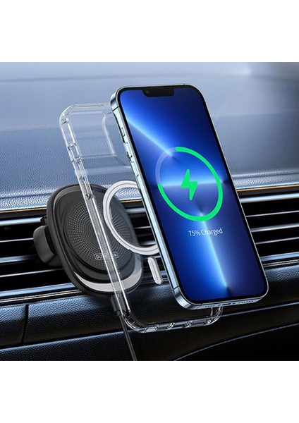 Polham 15W Magsafe Iphone 13, 13 Pro, 13 Pro Max Serisi Kablosuz Şarjlı Araç Içi Telefon Tutucu indirimleri