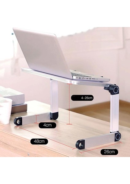 Polham Yükseklik ve Açı Ayarlı Çok Fonksiyonlu 40CM Tepsili Laptop, Tablet Standı, Notebook Standı