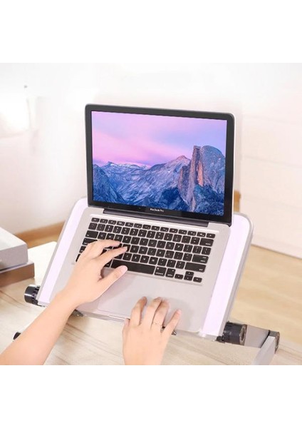 Polham Yükseklik ve Açı Ayarlı Çok Fonksiyonlu 40CM Tepsili Laptop, Tablet Standı, Notebook Standı