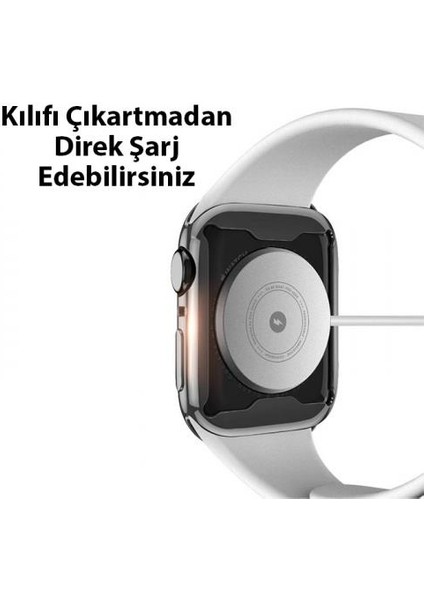 Polham Apple Watch Ultra 49MM Ful Koruma Kılıf ve Ekran Koruyucu, Elektro Kaplama Silikon Kılıf indirimleri