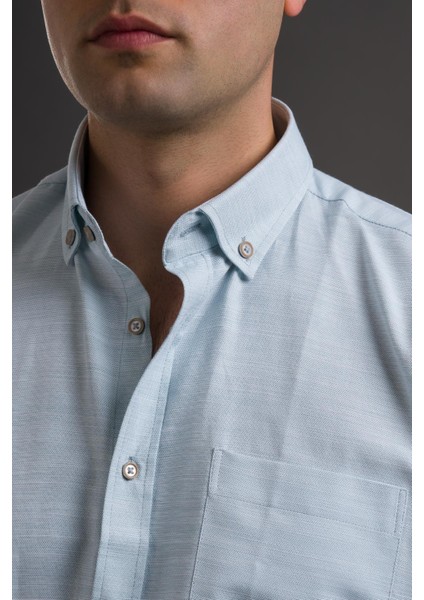 Kısa Kol Cepli Rahat Kesim Yaka Düğmeli Ince Yazlık Erkek Gömlek10 fırsatları