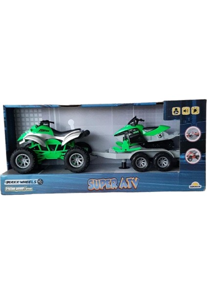 Maxx Wheels Sesli ve Işıklı Süper ATV 34064 Yeşil