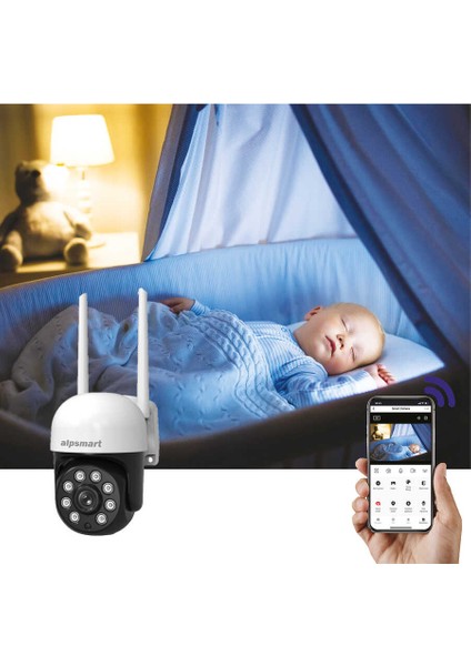 AS690 2mp 360º WiFi Akıllı Dome Güvenlik Kamerası Dış Mekan