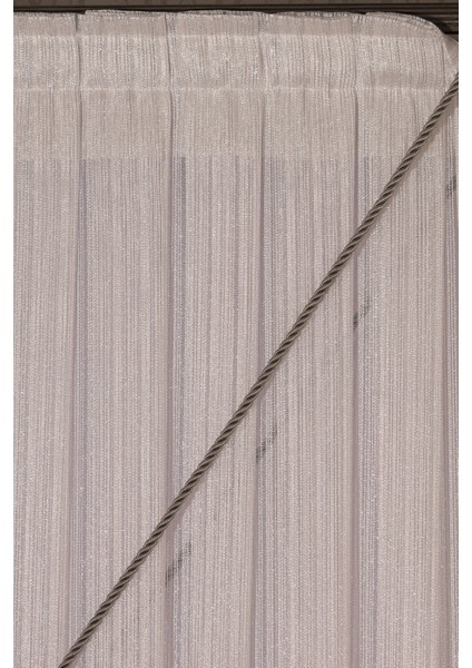 Gümüş Çelik Çizgili Etekleri Kurşunlu 1-3 Sık Pile Kruvaze Tül Perde fırsatları