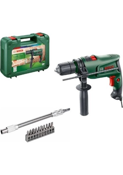 Easyimpact Darbeli Matkap 600 W Bosch+Bosch 2608522376 Extra Hard Vidalama Ucu Seti 10'lu