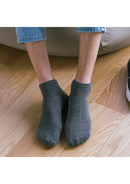 5 Çift Dikişsiz Pamuklu Çok Renkli Unisex Patik Çorap Yazlık Dayanıklı Topuk ve Burun fırsatları