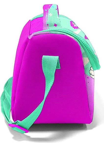 Coral High Kids Su Yeşili Pembe Kedi Desenli Thermo Beslenme Çantası 11707