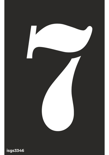 7 Rakamı Boyama Şablonu Set 2