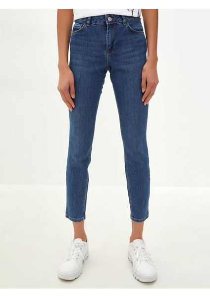 Normal Bel Skinny Fit Kadın Rodeo Kot Pantolon