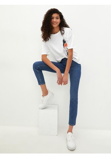 Normal Bel Skinny Fit Kadın Rodeo Kot Pantolon