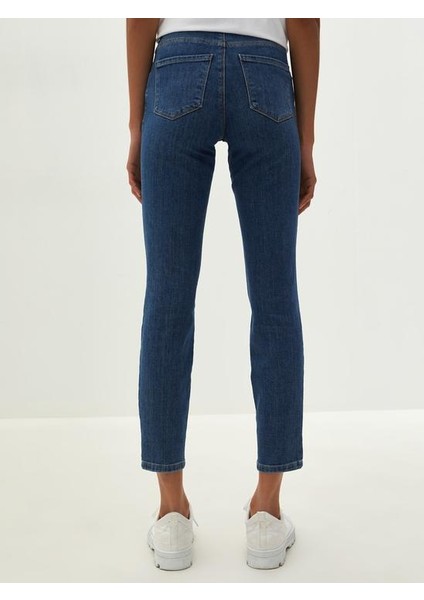 Normal Bel Skinny Fit Kadın Rodeo Kot Pantolon