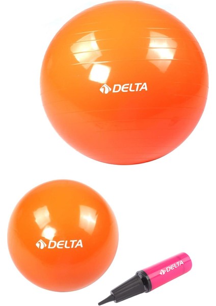 65 cm Pilates Topu 25 cm Mini Denge Topu ve Pompası Seti