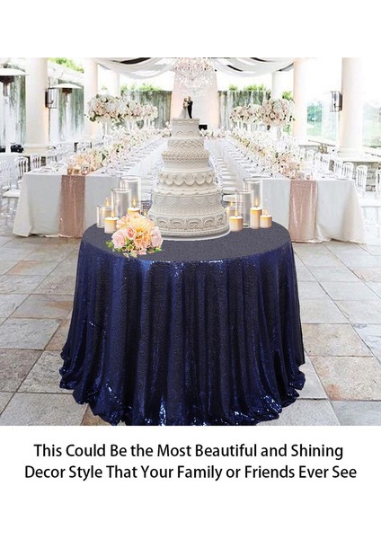 Masa Örtüsü Yuvarlak Lacivert Küçük Payet (Yurt Dışından) modelleri