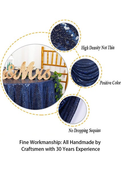 Masa Örtüsü Yuvarlak Lacivert Küçük Payet (Yurt Dışından) fırsatları