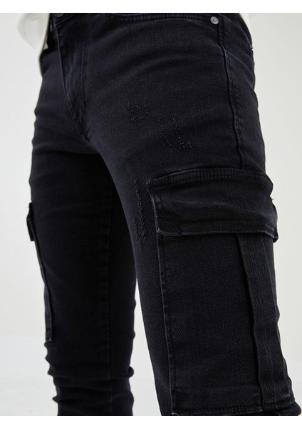 Jogger Fit Kargo Erkek Jean Pantolon