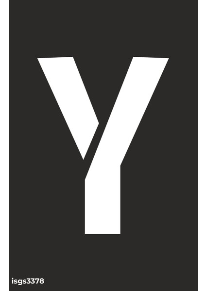 Y Harfi Boyama Şablonu