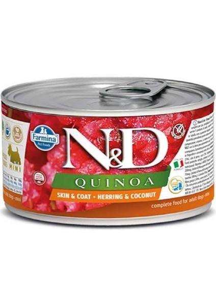 N&d Quinoa Skin&coat Ringa Balığı ve Hindistan Cevizli Köpek Konservesi 140GR