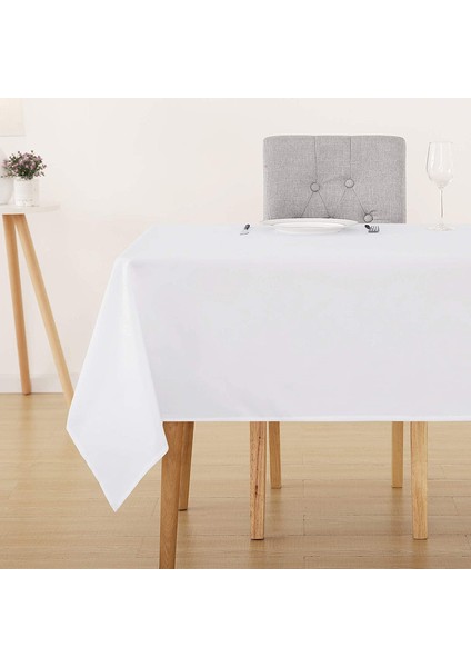 140X180CM Su Geçirmez Masa Örtüsü (Beyaz) (Yurt Dışından)