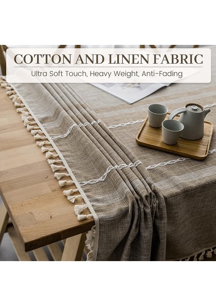 Dikdörtgen Keten Masa Örtüsü (Yurt Dışından) fiyatları