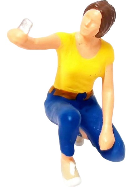1/64 Boyalı Insanlar Selfie Insanlar Model Diorama Figürinler Sarı (Yurt Dışından) fiyatları