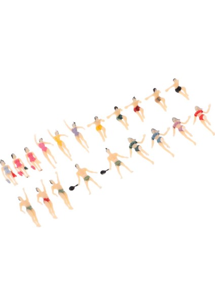 20 Adet Plastik N Ölçek 1: 150 Boyalı Model Plaj Figürleri Insan Yüzücü Oyuncakları (Yurt Dışından) fırsatları