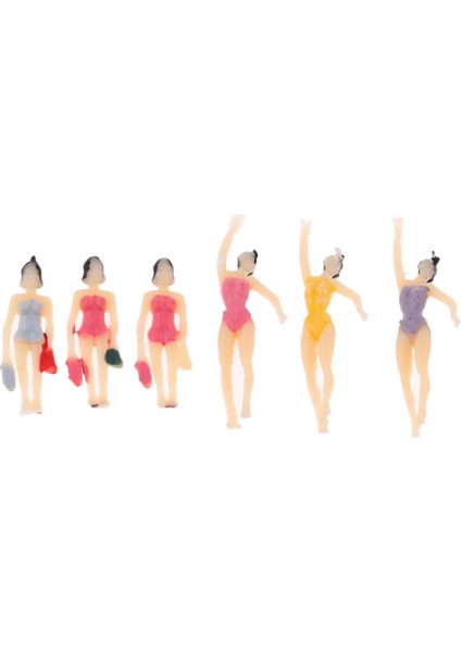 20 Adet Plastik N Ölçek 1: 150 Boyalı Model Plaj Figürleri Insan Yüzücü Oyuncakları (Yurt Dışından) indirimleri
