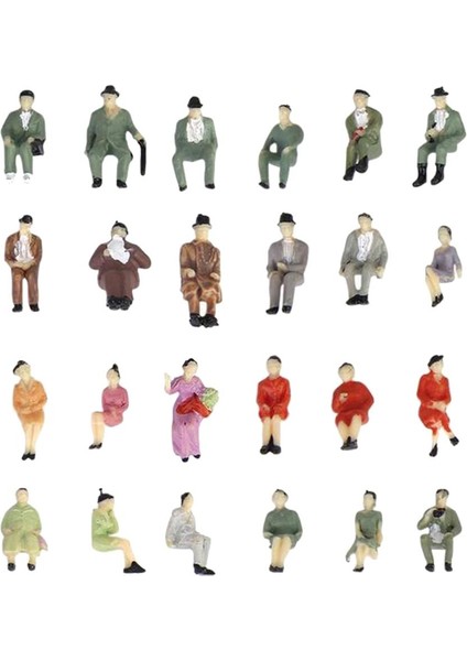 50 Adet 1/87 Minyatür Oturmuş Insanlar Park Için Model Boyalı Aksiyon Figürü (Yurt Dışından) fırsatları