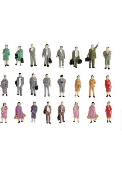 24 Adet Boyalı Insanlar Şekil Tren Demiryolu Mimarisi Sahne Ho 1:87 Ölçer (Yurt Dışından) fiyatları