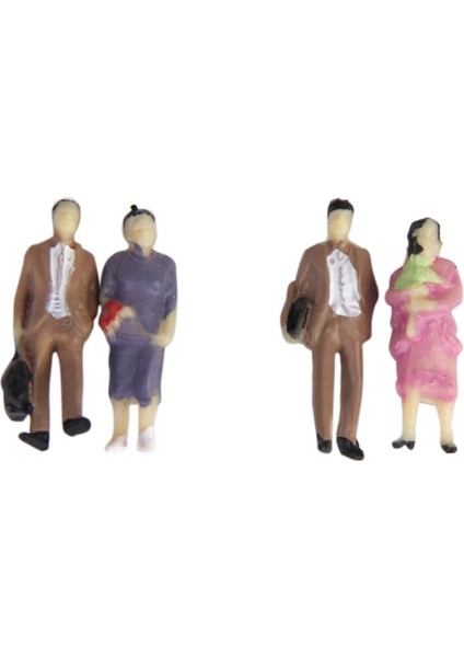 24 Adet Boyalı Insanlar Şekil Tren Demiryolu Mimarisi Sahne Ho 1:87 Ölçer (Yurt Dışından) fırsatları