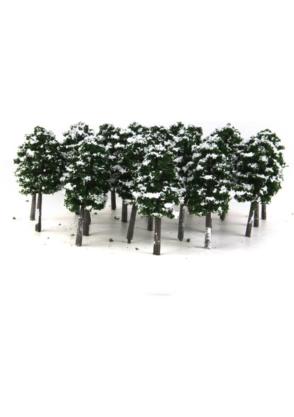 20X Derin Yeşil Model Ağaçlar Tren Demiryolu Diorama Kar Manzarası 1: 150 N Ölçek (Yurt Dışından)