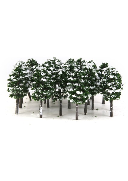 20X Derin Yeşil Model Ağaçlar Tren Demiryolu Diorama Kar Manzarası 1: 150 N Ölçek (Yurt Dışından)