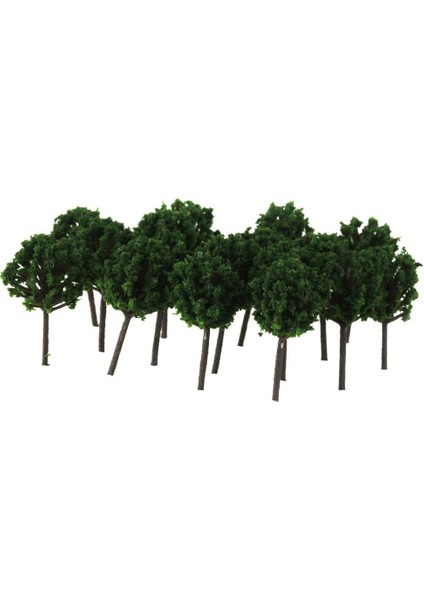 50 Adet Koyu Yeşil Model Ağaçları - Z Tren Düzeni Sokak Manzarası Wargame Diorama (Yurt Dışından)