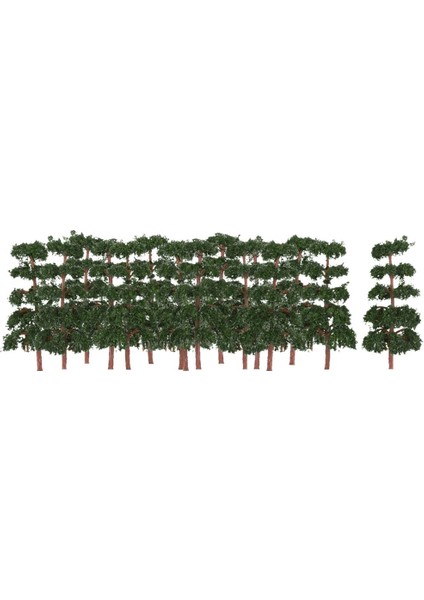 20 Adet Model Çam Ağacı Düzeni Tren Garden Park Diorama Manzarası 1: 150 N Ölçek (Yurt Dışından)