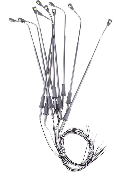 Tren Yolu Peyzaj Binası Bölüm 1/75 14 cm Uzunluğunda LED Sokak Işığı 10X (Yurt Dışından)