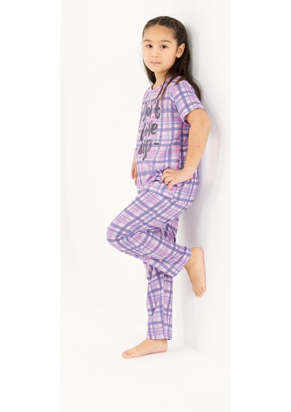 Yeni Inci Anne Kız 2 Adet Pamuk Ekose Pijama Takım 1905-376