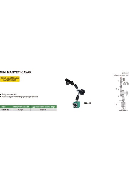 6224-40 Mini Manyetik Ayak