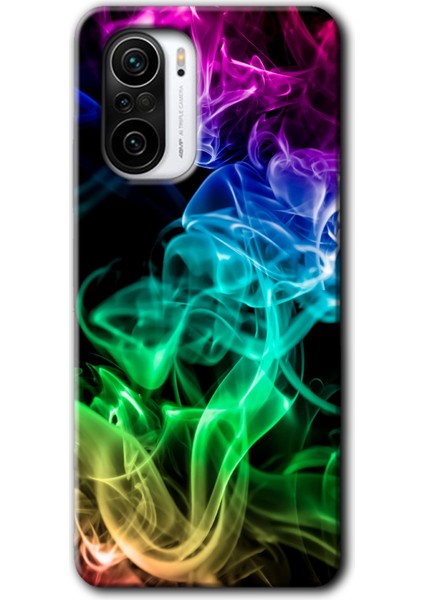 Xiaomi Redmi K40 Kılıf Hd Desen Baskılı Arka Kapak - Smoke Colorful