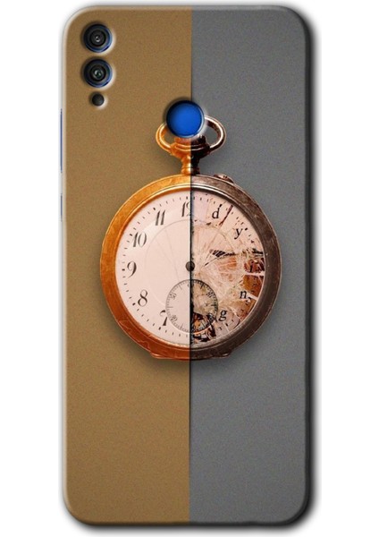 Honor 8c Kılıf Hd Desen Baskılı Arka Kapak - Clocks Artwork