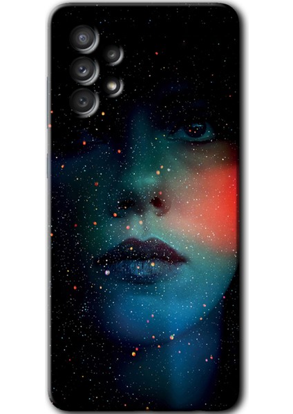 Samsung Galaxy A13 Kılıf Hd Desen Baskılı Arka Kapak - Karanlık Kadın