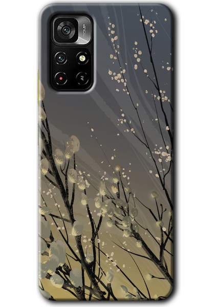 Poco M4 Pro 5g Kılıf Hd Desen Baskılı Arka Kapak - Branches Flowers