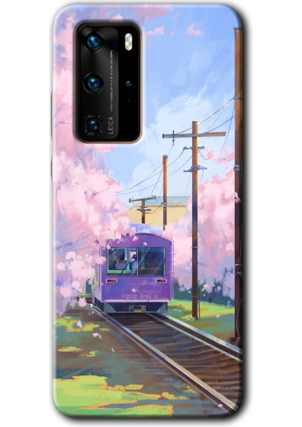 Huawei P40 Pro Kılıf Hd Desen Baskılı Arka Kapak - Rails Paint