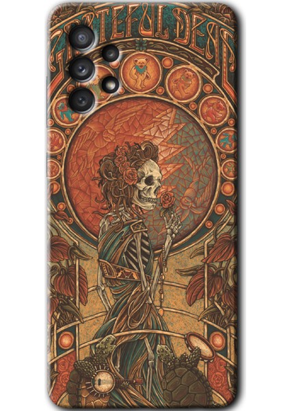 Samsung Galaxy A52 Kılıf Hd Desen Baskılı Arka Kapak - Iskelet Aşk