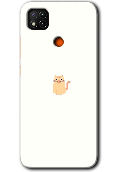 Xiaomi Redmi 9c Kılıf Hd Desen Baskılı Arka Kapak - Cat Minimalism