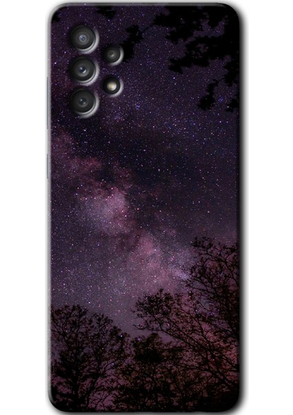 Samsung Galaxy A53 Kılıf Hd Desen Baskılı Arka Kapak - Gece Galaksi