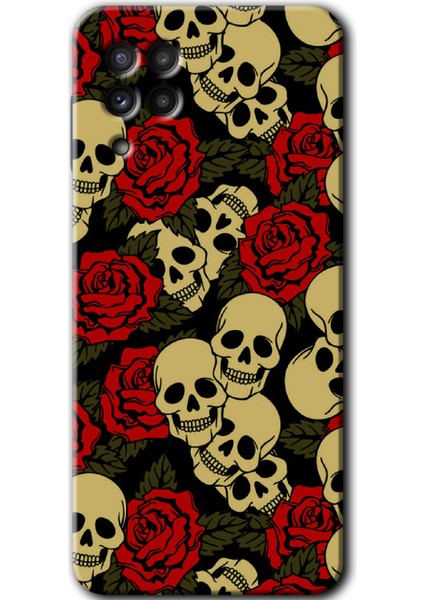 Samsung Galaxy A22 Kılıf Hd Desen Baskılı Arka Kapak - Kurukafa Aşk