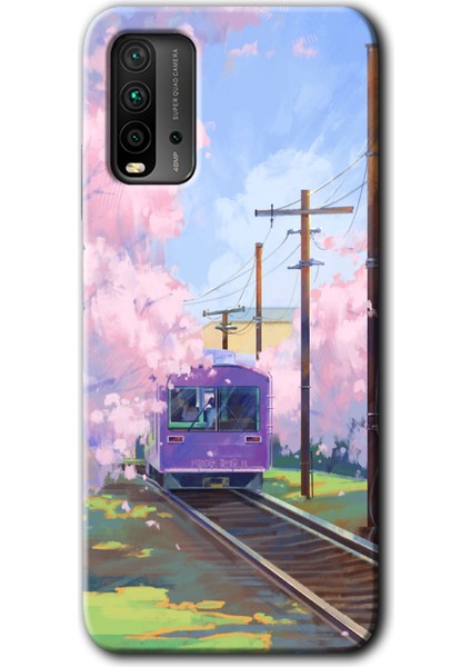 Xiaomi Redmi 9t Kılıf Hd Desen Baskılı Arka Kapak - Rails Paint